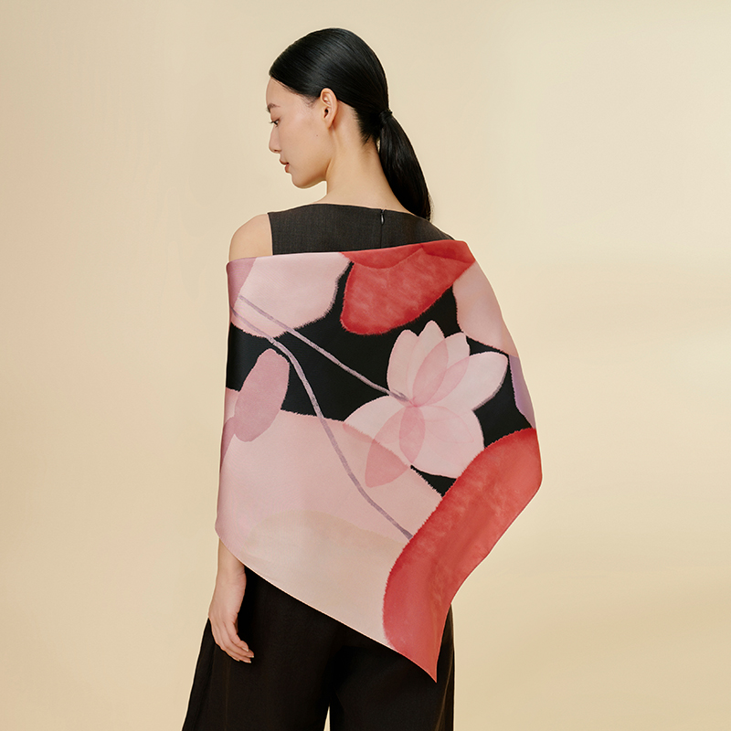 荷和美美-双面印花大方巾